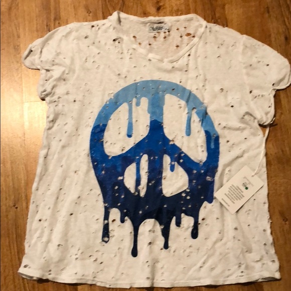 Lauren Moshi Tops - Lauren Moshi NWT peace sign t shirt - xs